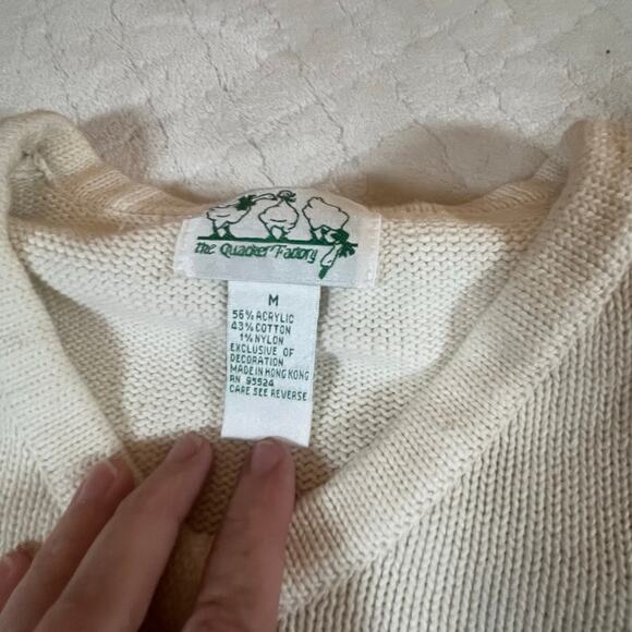 Three Vintage 90’s Quacker Factory Holiday Sweaters Women’s size medium - Picture 5 of 13